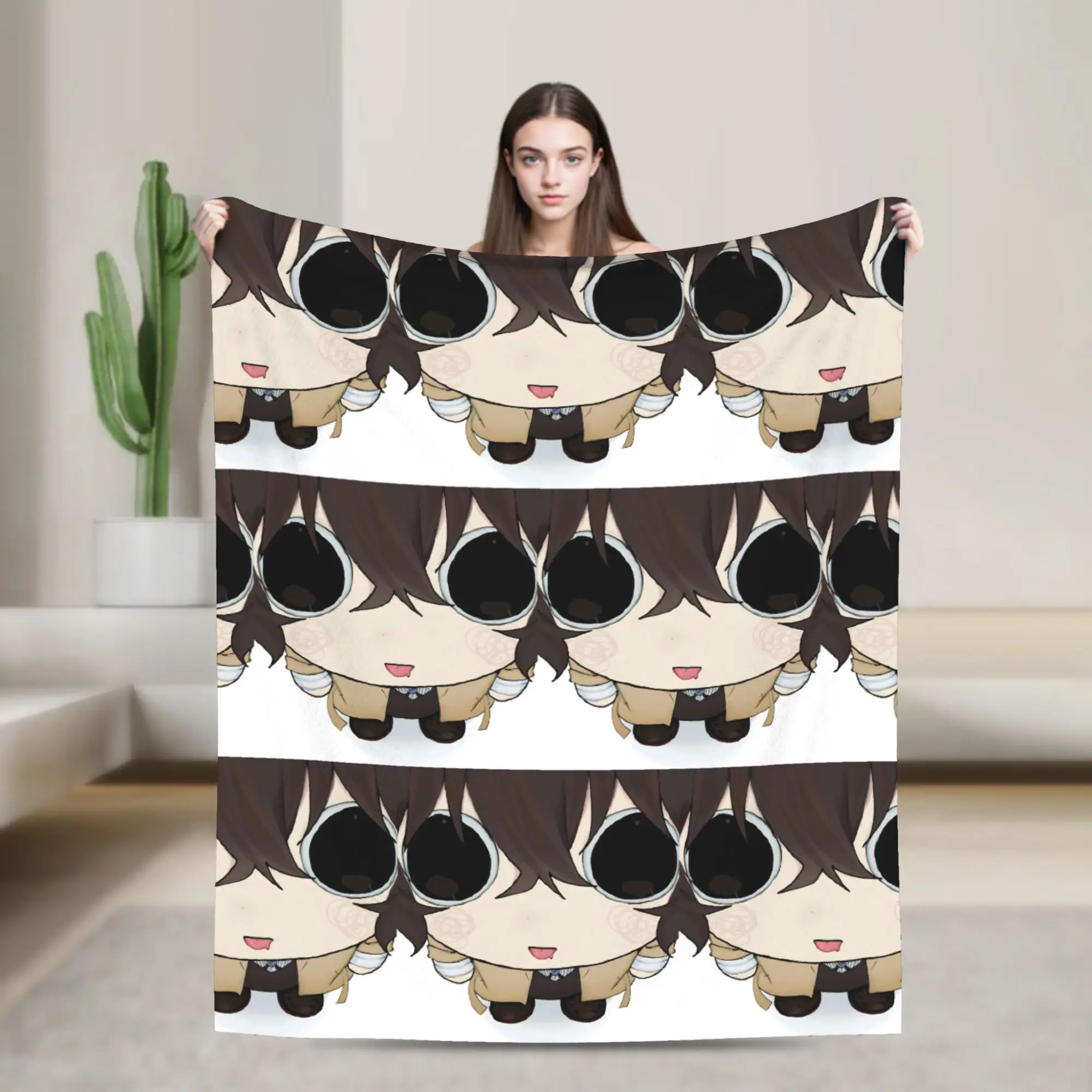 Dazai Bungo Stray Dogs Blankets Velvet Spring Autumn  Breathable Ultra-Soft Throw Blanket for Bed Travel Bedding Throws