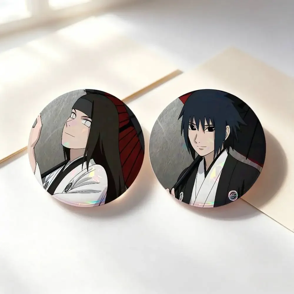 Anime Naruto Core Handsome Badges Button Round Creative Pin Brooch Badge Bag Decor Accessories Fans Collect Friends Gifts