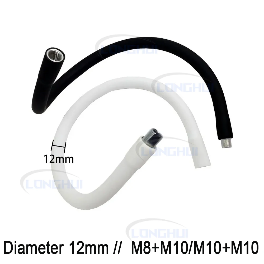 12mm Universal LED Gooseneck Soft Tube 100-600mm Bendable Silicone Metal Hose for Table Lamp Spotlight Floor Lamp Shaping