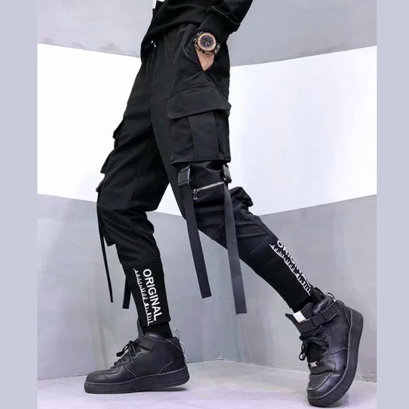 Jogging Pants Men Streetwear Techwear Hip Hop Cargo Trousers Harajuku Black Fashion Casual High Street Men\'s Clothing