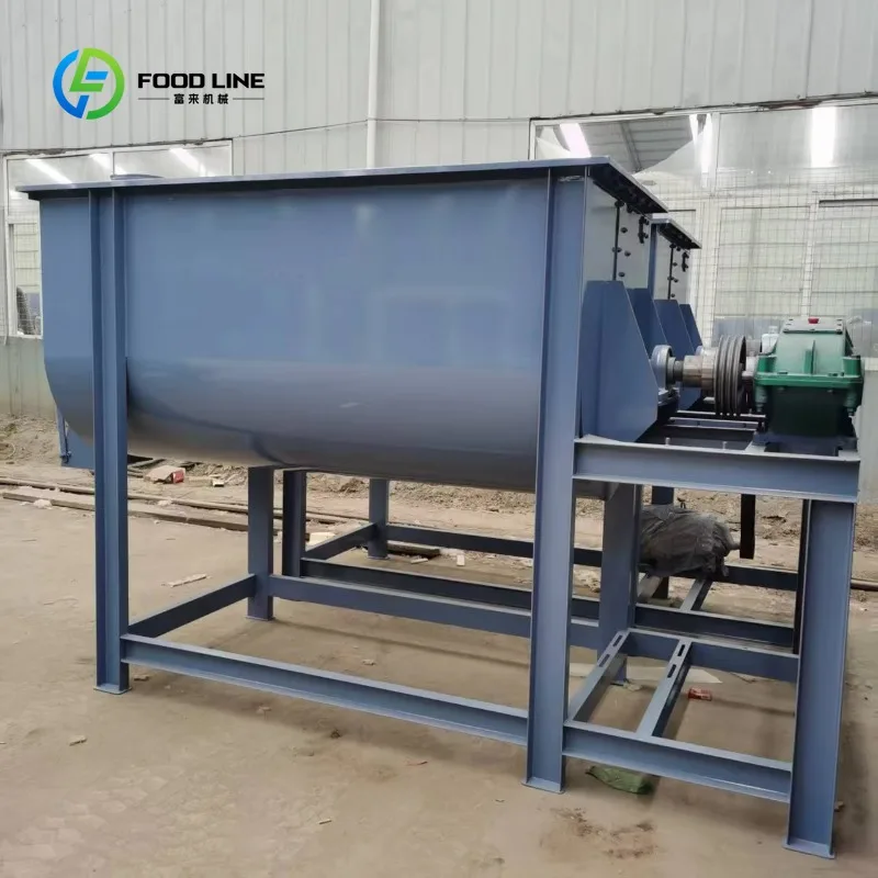Customized Horizontal Mixer Blender Large Farms Output 500kg for Chicken Cow Sheep Feed Mixer Machine