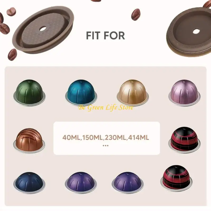 M7DF 2PCS CAPSULES PODS CAPS LIDS LIDS for Reusable Silicone Cover Lid Lid Kitchenのために再利用可能