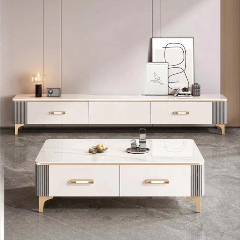 Porta TV da pavimento lucido Soggiorno Televisore di design esteso Porta TV Camera Grande Meuble Televisione Salon Mobili da soggiorno