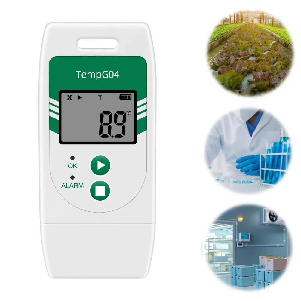 USB Temperature Humidity Data Logger Digital PDF CSV Report Temp Data Logger Recorder for Refrigeration Cold Chain Transport Lab