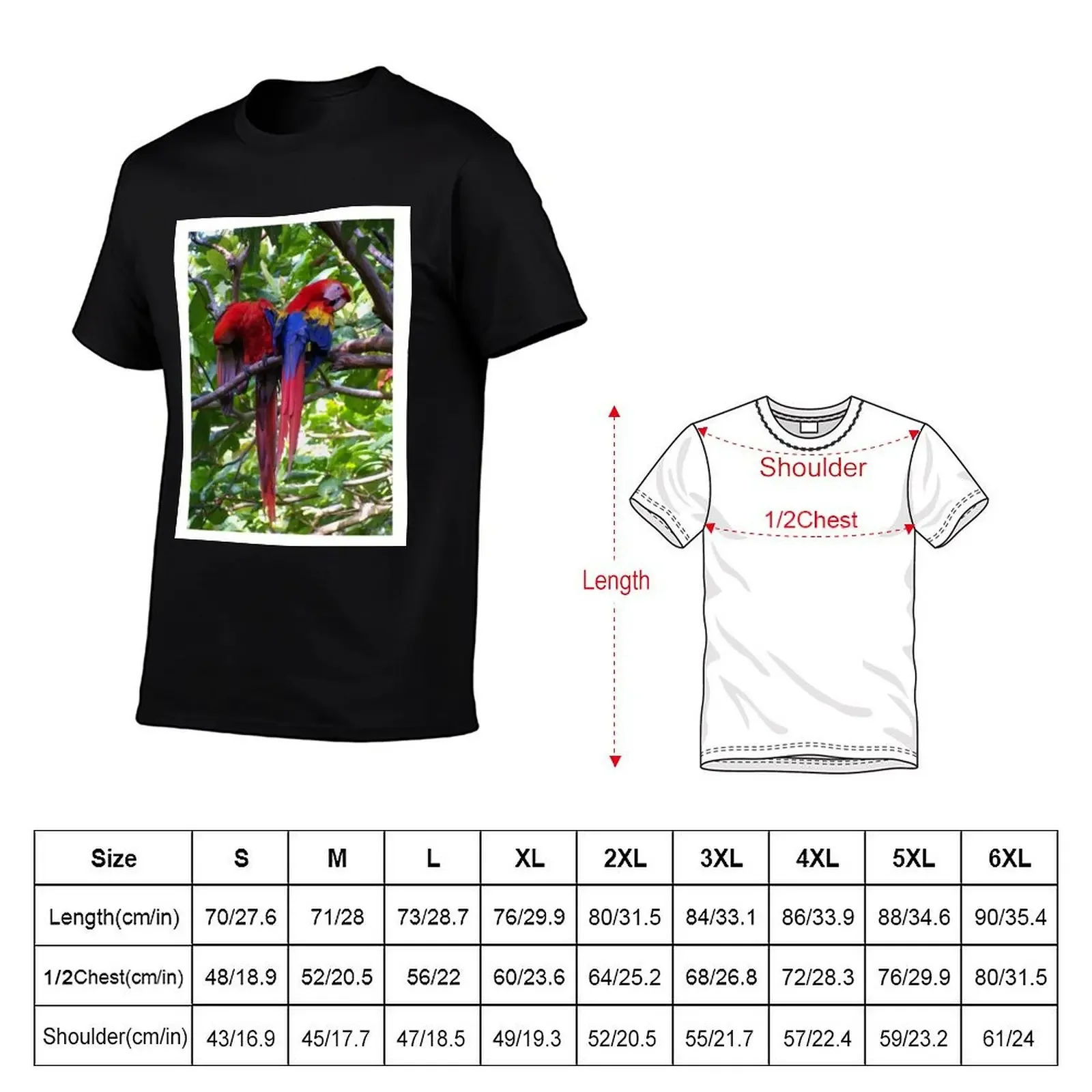 Scarlet Macaws T-Shirt boys whites vintage clothes black t shirts for men