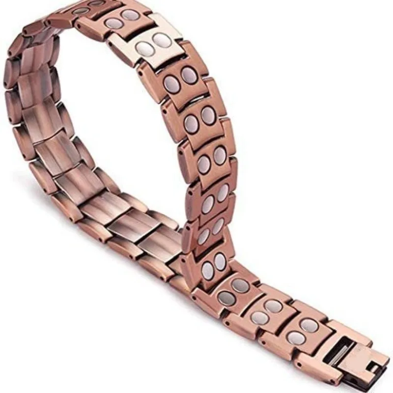 جديد عصري نمط غير رسمي الرجال قوة سوار مغناطيسي قابل للتعديل الفولاذ المقاوم للصدأ بسيط أسود زوجين سوار انفصال الهدايا