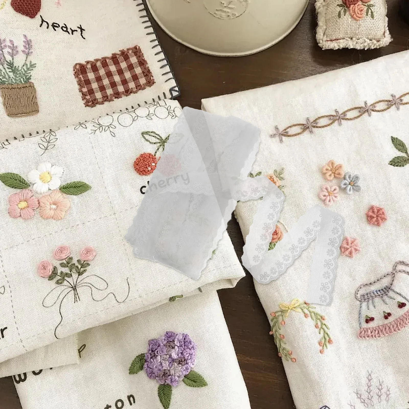 

15 Yards 3cm Cotton Eyelet Lace Trim Embroidered Scalloped Edge for DIY Sewing Crafts Home Wedding Decoration Eyelet Lace Trim