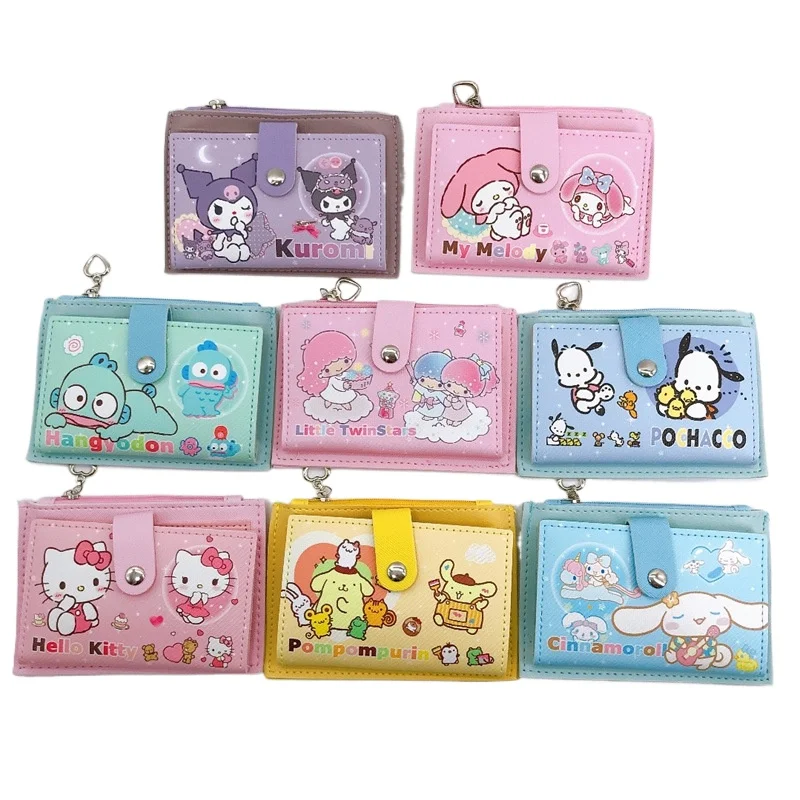 Hello Kitty Purse Sanrio Coin Pouch Clutch Bag Kids Purses Cute Wallet Kuromi Card Holder Purses and Bags Mini Purse for Girls