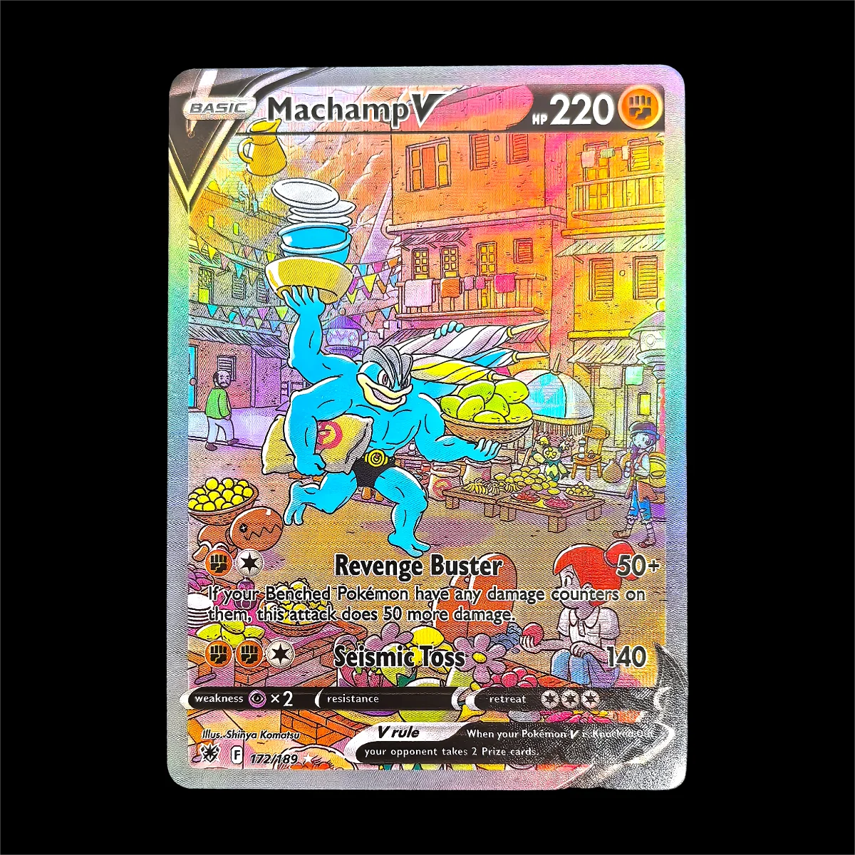 7PCS PTCG Pokemon English SR Rayquaza Giratina Lugia Charizard V Toys Hobbies Hobby Collectibles Game Collection Anime Card Gift