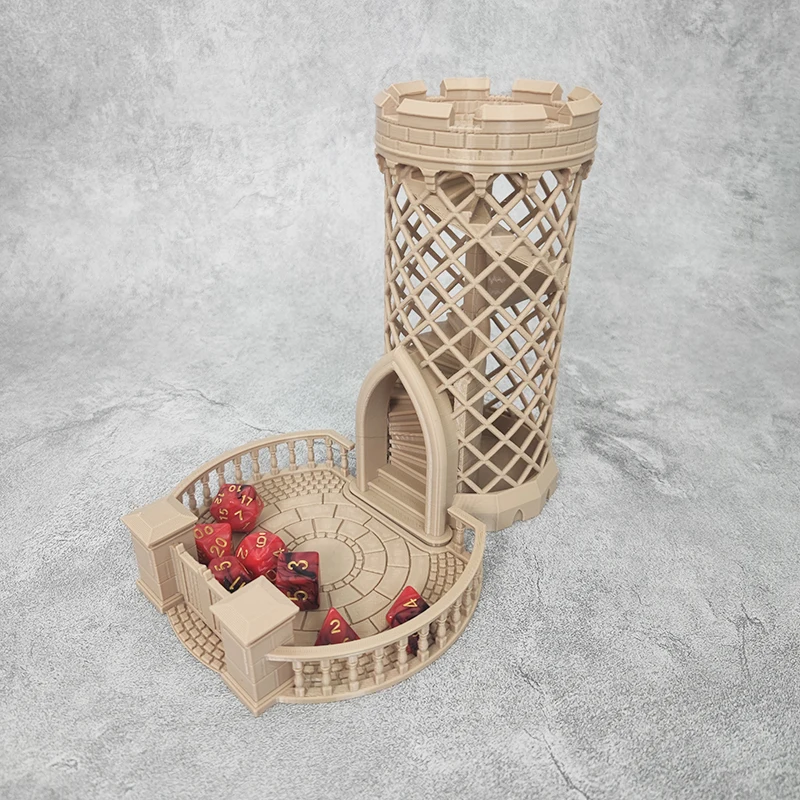 

Dice Rolling Tower and Tray Retro Castle Dice Tower for Tabletop Games D&D and RPG Games Tower for Dungeons and Dragons