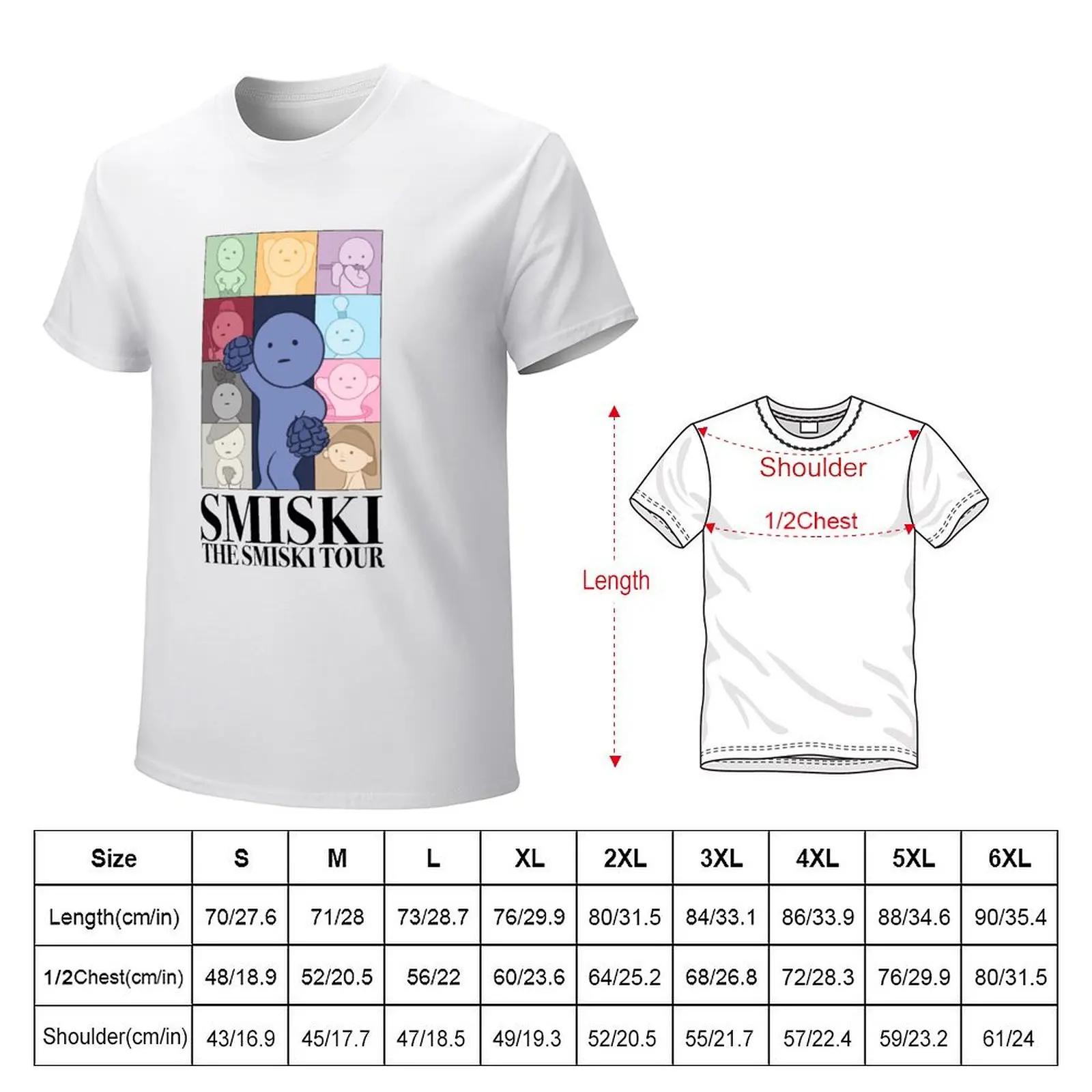 Smiski Eras T-Shirt Aesthetic clothing customs t shirts for men cotton