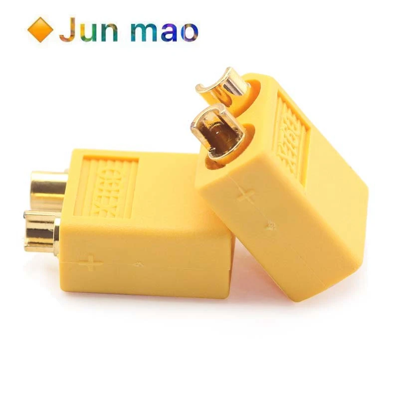 1set XT60 xt60h xt60l plug electric regulating battery plug with sheath yellow connector