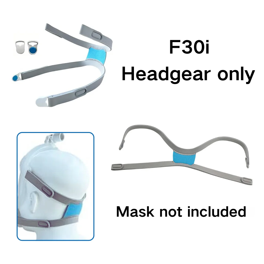 2 Pcs Replacement AirFit F30i Headgear, Soft Comfortable Unisex CPAP Replacement F30i Headgear Strap (without Mask)