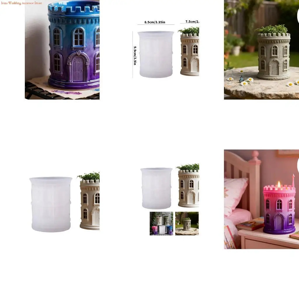 

G92D силиконовые формы для цветов, замки, форма для изготовления декоративных контейнеров для растений, кусочки смолы и