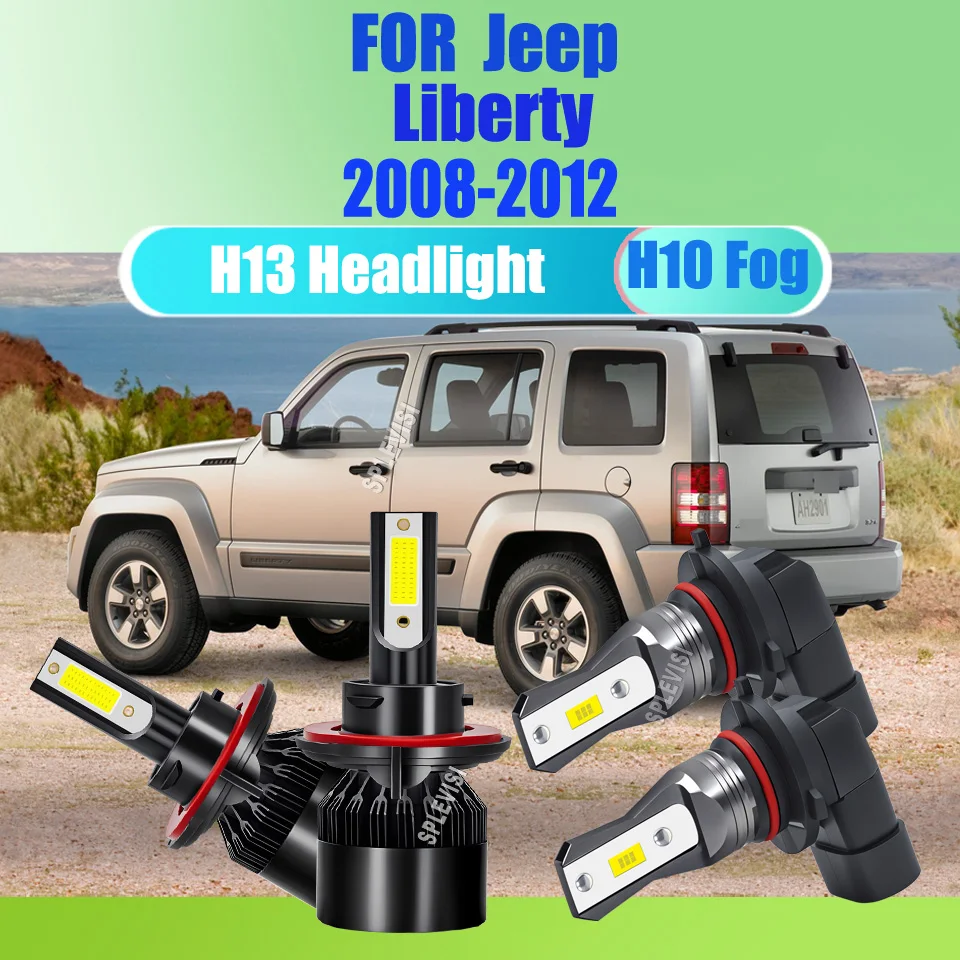 

Experience Superior Lighting with H13 9008 LED Headlights H10 Fog Lightt 6000K Fit For Jeep Liberty 2008 2009 2010 2011 2012