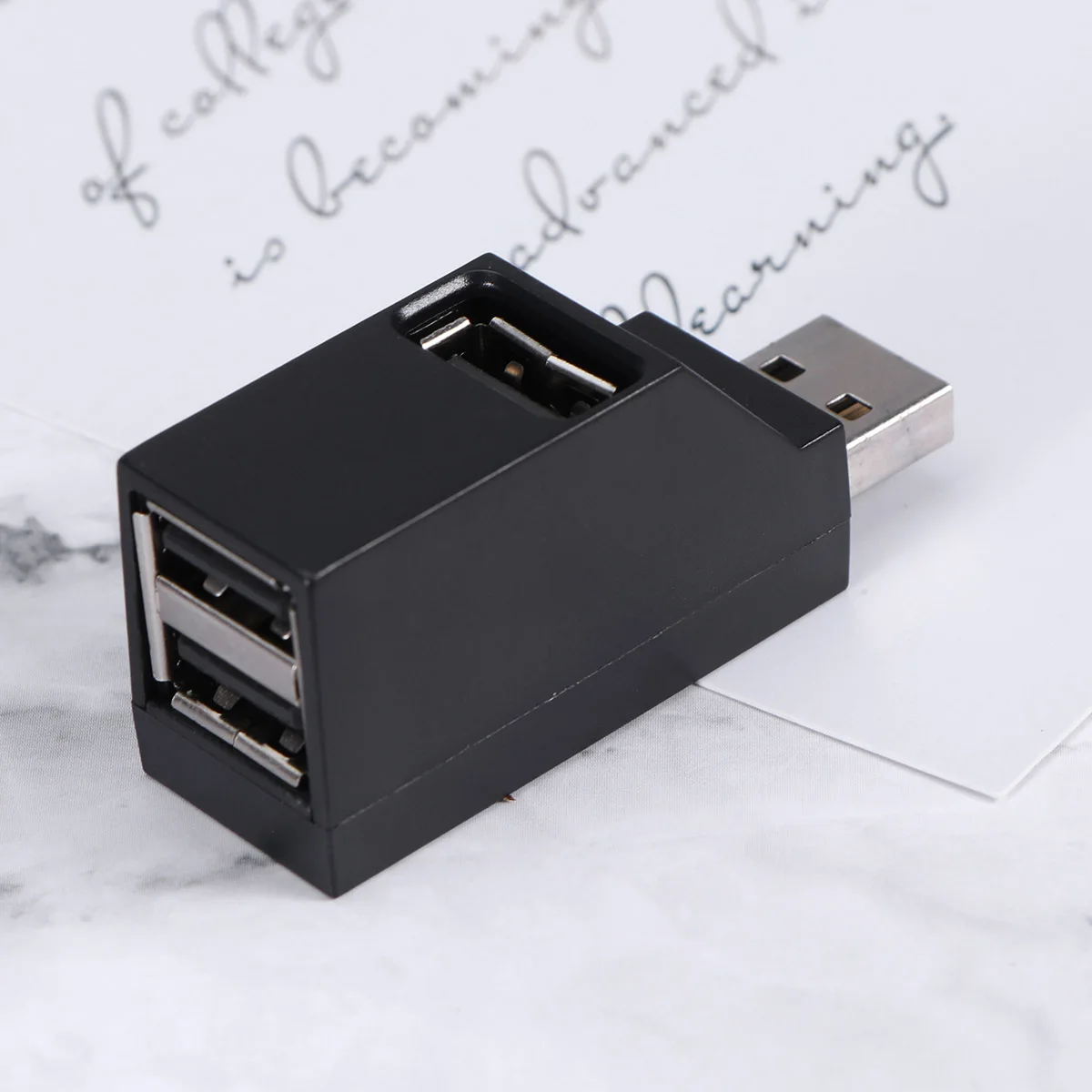 

3-port Mini USB 2.0 Multi Port USB Hub Splitter Hub Adapter For PC Computer For Portable Hard Drives (Black)