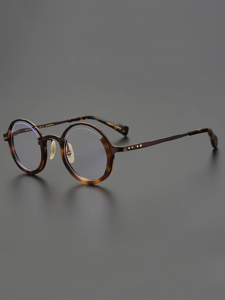

Vintage Designer Brand Glasses Frame for Men Optical Prescription Eyeglass High Quality Titanium Women's Myopia Reading Eyewear