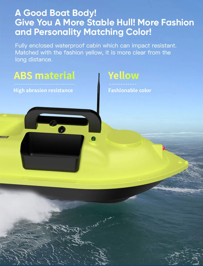 

New Design 2KG Lure Boat with GPS Power Automation & Remote Control Return Plastic Fishing Bait Boat