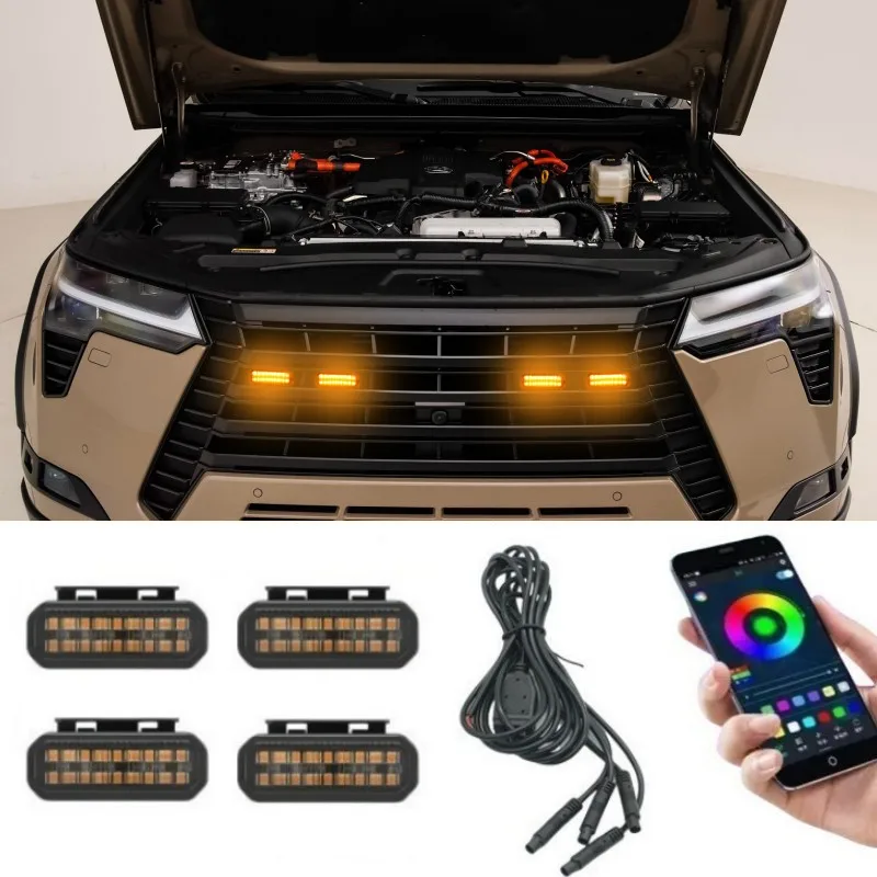 

LED Front Grille Light For Lexus GX 2024 Car Daytime Running Light Wheel Eyebrow Lamp 12V