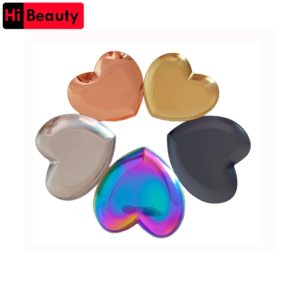 1pc Stainless Steel Tray Heart Shaped Oval Sterilized Tray Pot Container For Dental Surgical Makeup Tattoo Accessory