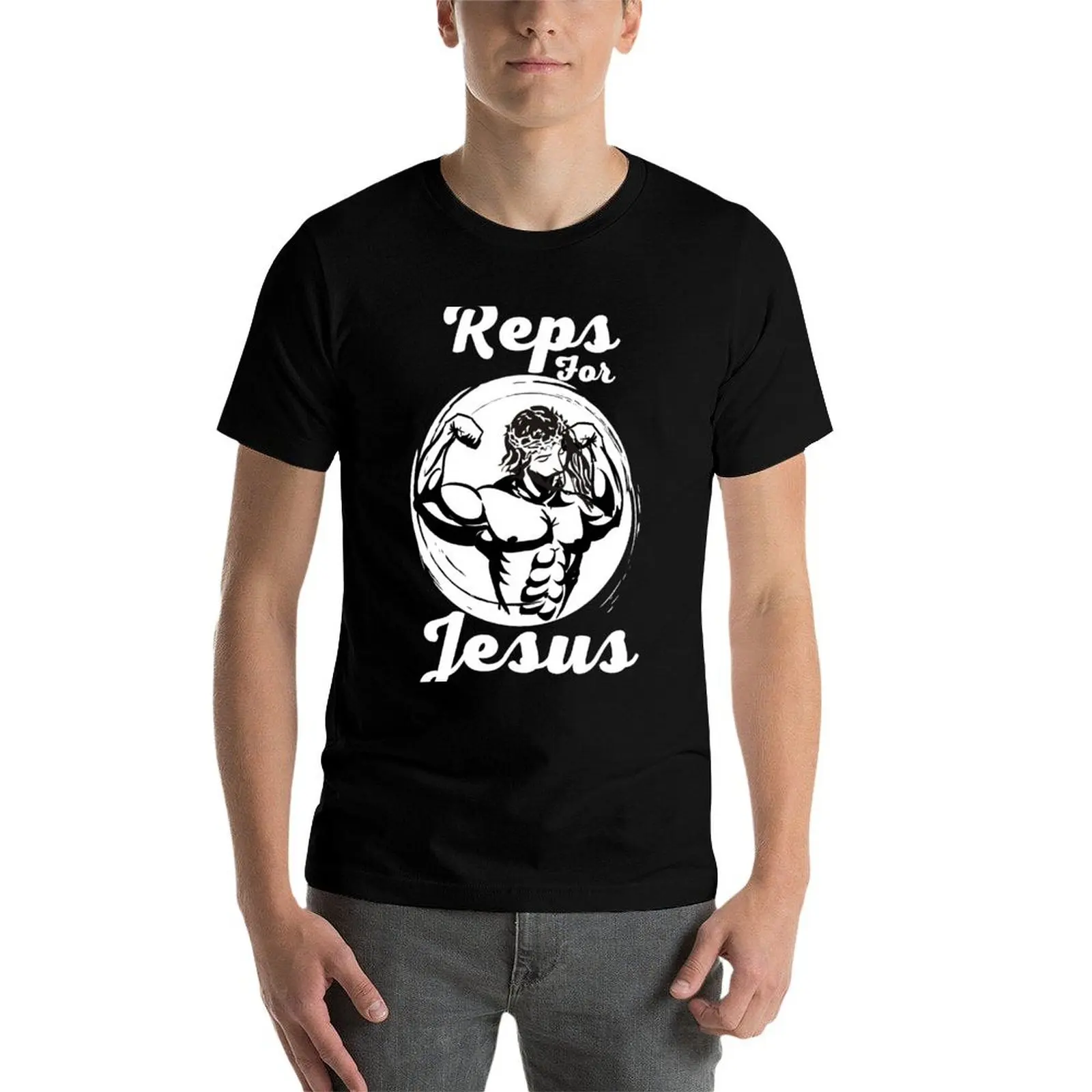 

Reps for Jesus - Gym Workout Bodybuilder T-Shirt t shirt for man 100 percent cotton man t shirts graphic T-Shirt