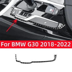 For BMW 5 Series G30 2018-2022 Accessories Carbon Fiber Interior Car Gear Button Panel Decorative Strip Trim Cover Stickers