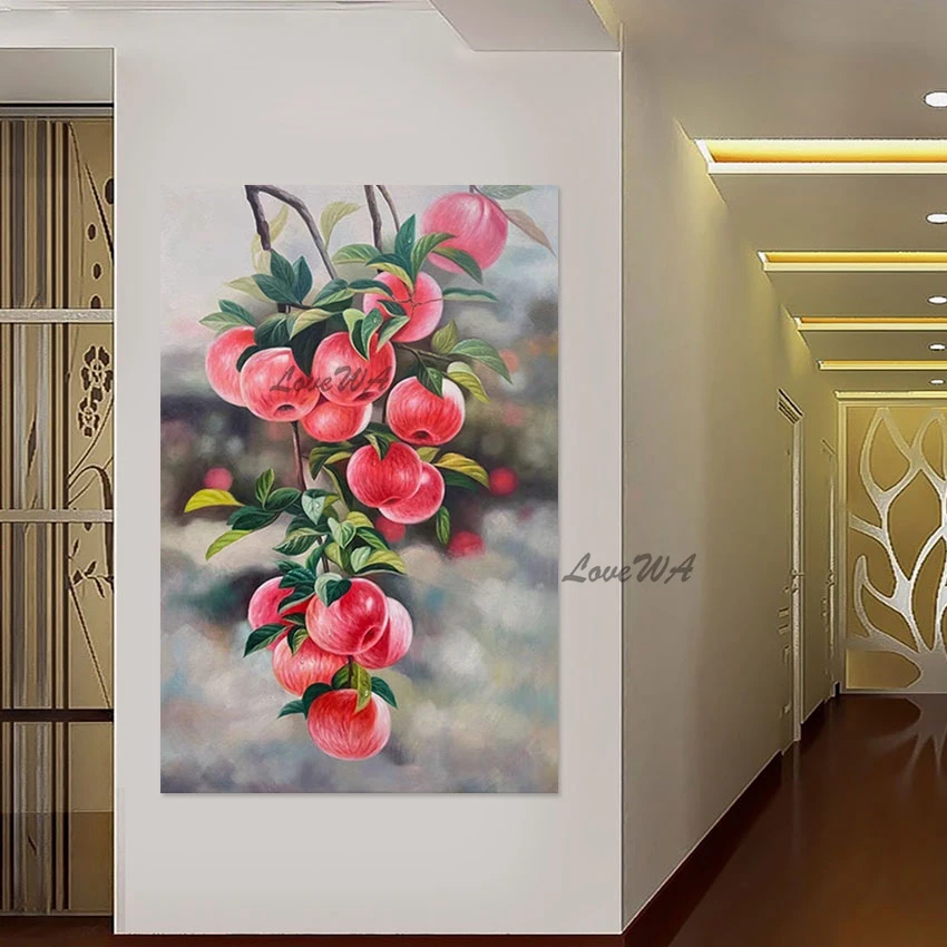 

Abstract Fruit Textured Paintings Frameless Art Canvas Picture Large Size Still Life Scenery Plant Hand Drawing Wall Mural