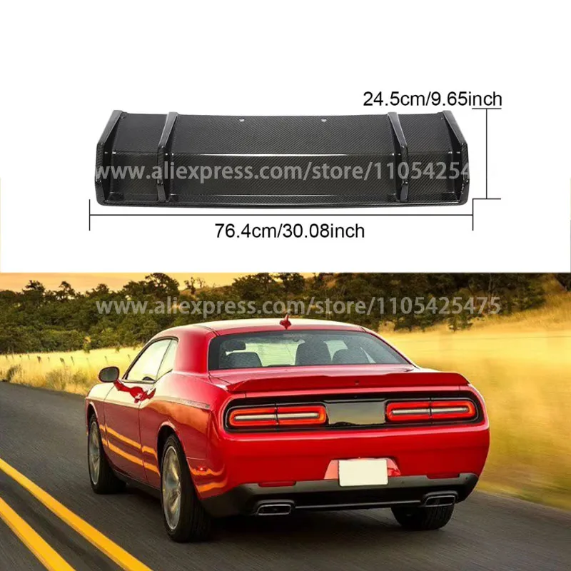 Difusor Trasero de Fibra de Carbono Seca para Dodge Challenger GT SRT SXT Coupé de 2 Puertas 2015-2019, Alerón, Kit de Carrocería, Splitter
