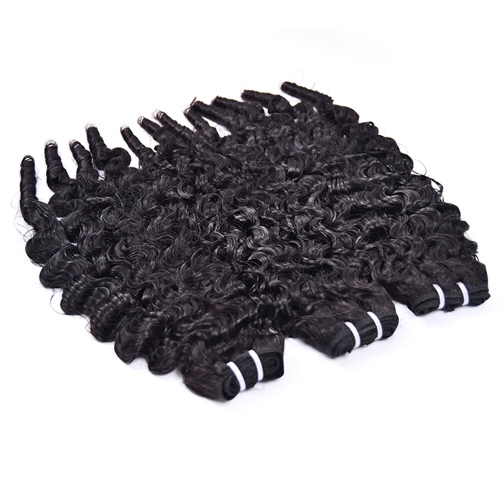 Burmesische lockige Echthaar-Bündel für Frauen, 15A, reines, doppelt gezogenes Echthaar, dicke Ozean-Spiral-Locken, 100 % Echthaar – Detail 7