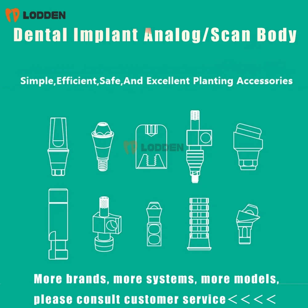 10PCS Dental Analoge Abutment voor Straumann Megageen Osstem Dentium DIO NeoBiotech Nobel Biocar Zimmer Biomet 3i Gips Analoog