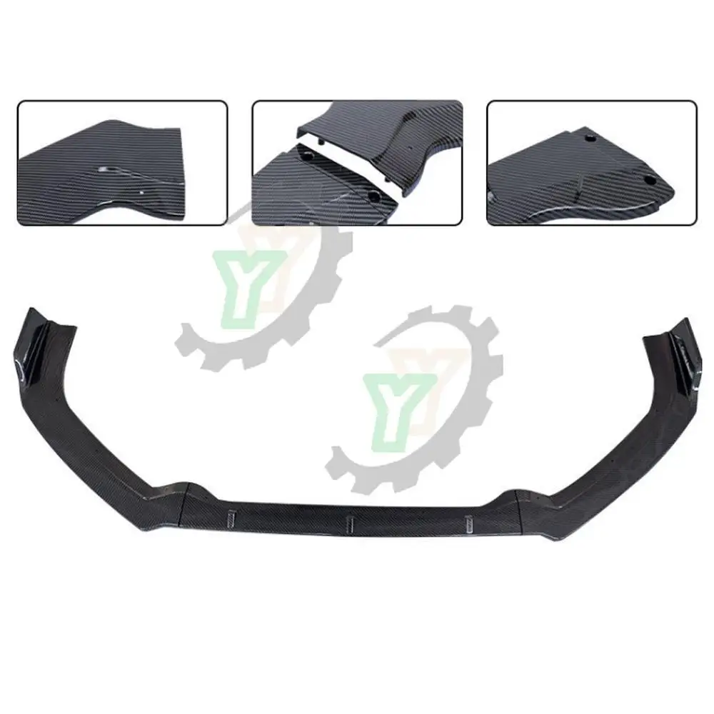 3PCS Car Front Bumper Lip Spoiler Splitter Diffuser Detachable Body Kit Cover Guard For Nissan Altima 2019 2020 2021