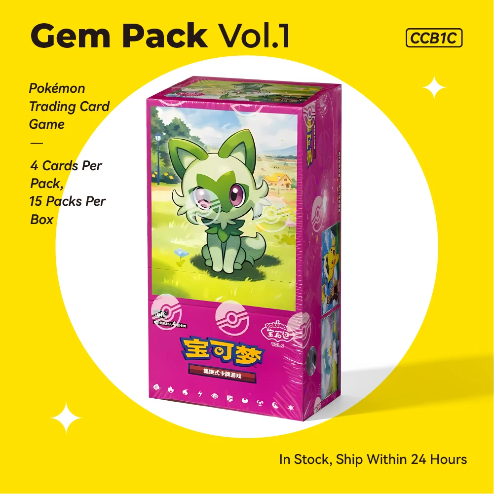 Auf Lager 100% Original Pokemon PTCG Karte Scarlet & Violet Gem Pack Vol.1 Vol.2 Vol.3 Vol.4 Booster Box Sammlung Kindergeschenke