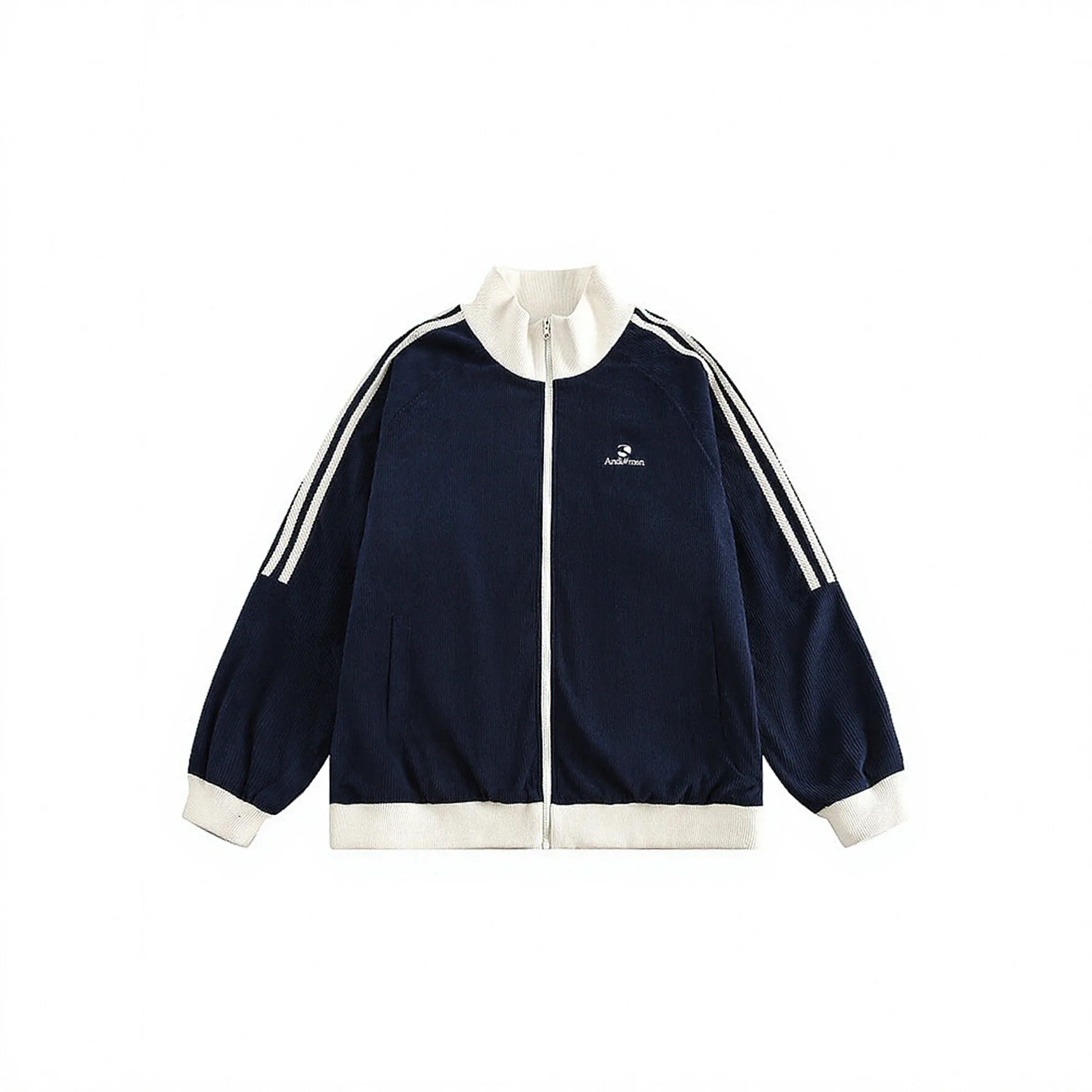 

Women's Casual Patchwork Jacket Long Sleeve Stand Collar Separated Zipper Autumn Daily Wear Fashion Outerwear