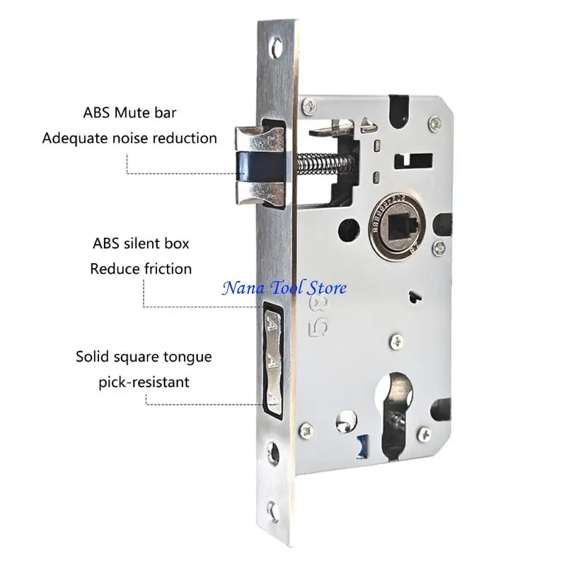 31GJ Reliable Zinc Alloy Door Handle Lock Set Bedroom Door Lockset Simple Installation for Secure & Elegant homes  Entryways