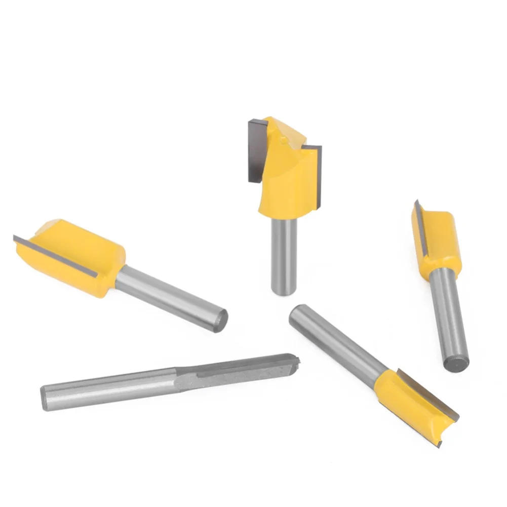 

Versatile Woodworking Tool Set Carbide Cutter 1 4in Router Bit Set 45 Steel Construction Spray Finish Technology