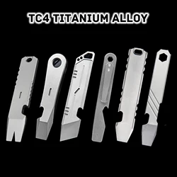 Multi-function Titanium Alloy Crowbar Wrench Screwdriver Outdoor Camping Riding EDC Hand Tools Nail Puller Bottle Opener