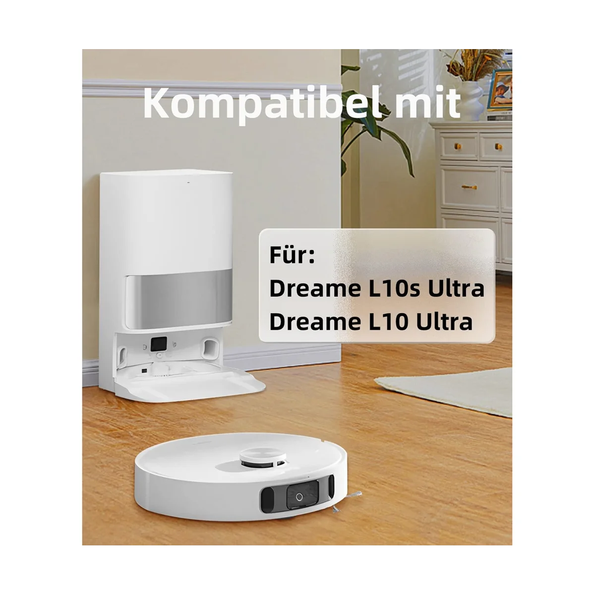 Aksesori untuk Dreame L10S / L10 Ultra Robot penyedot debu sikat utama penyaring tisu samping sikat pembersih