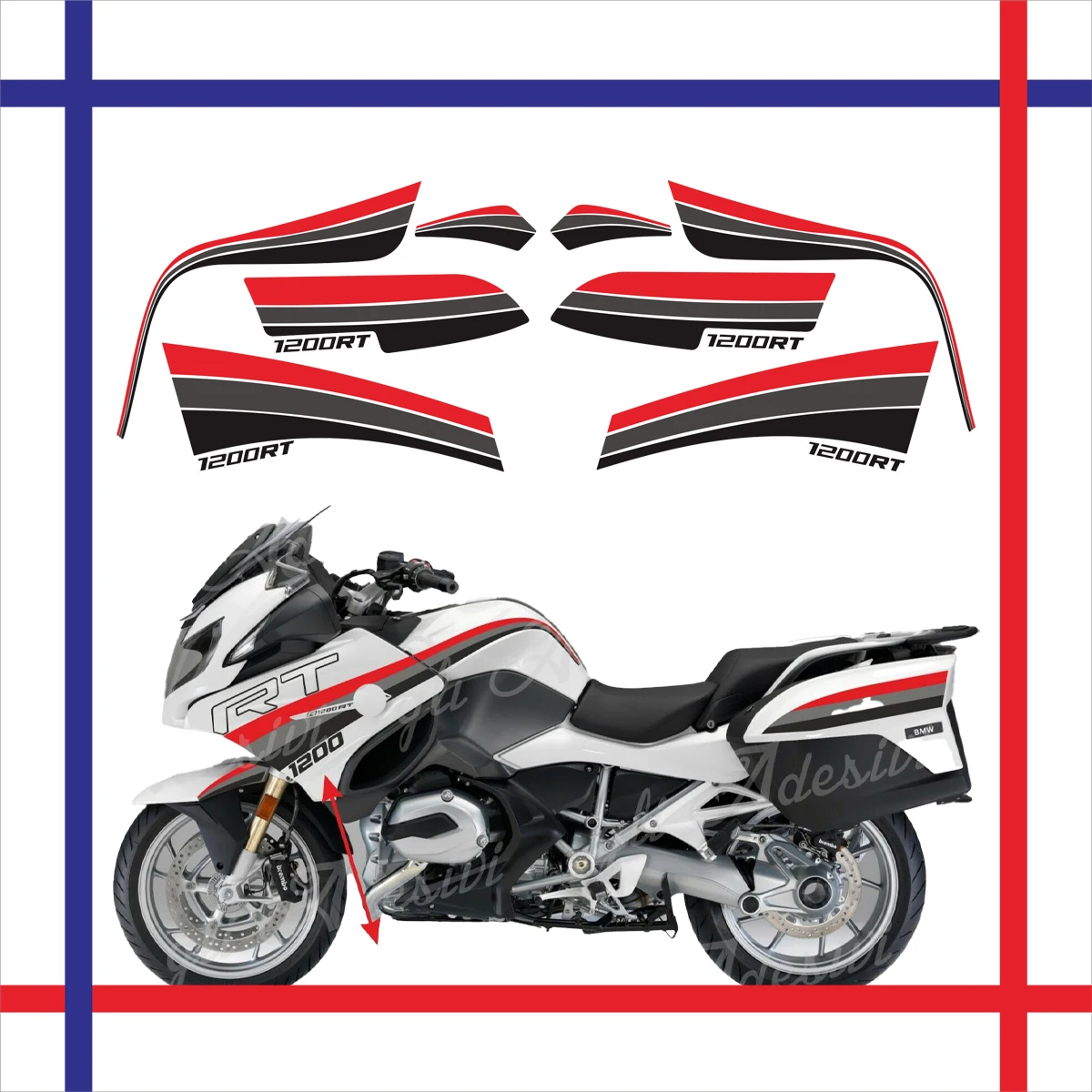 

R1200RT R1200 RT R 1200 For BMW Tail Luggage Cases Trunk Boxs Tank Pad Protector Guard Knee Stickers Decal Kit Emblem Badge Logo