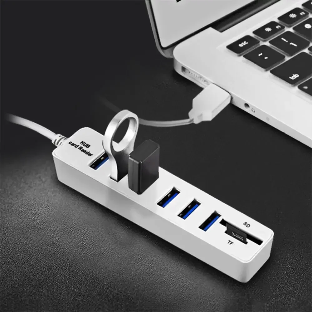 كابل محول عالي السرعة USB و 2 مايكرو إس دي TF للقارئ ، محطات إرساء ، مناسب للكمبيوتر المحمول ، الكمبيوتر ، الكمبيوتر الشخصي ، محاور USB