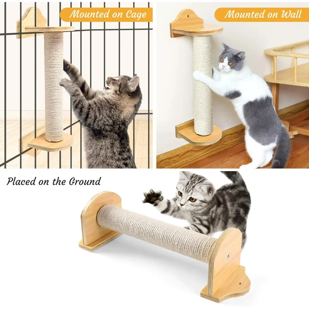 Wall-mounted Scratching Post for Cat,Scratch Column,Climbing Frame,Pet Toys,Scratching Board, Kitten Scratcher, Sisal Tree, 53cm