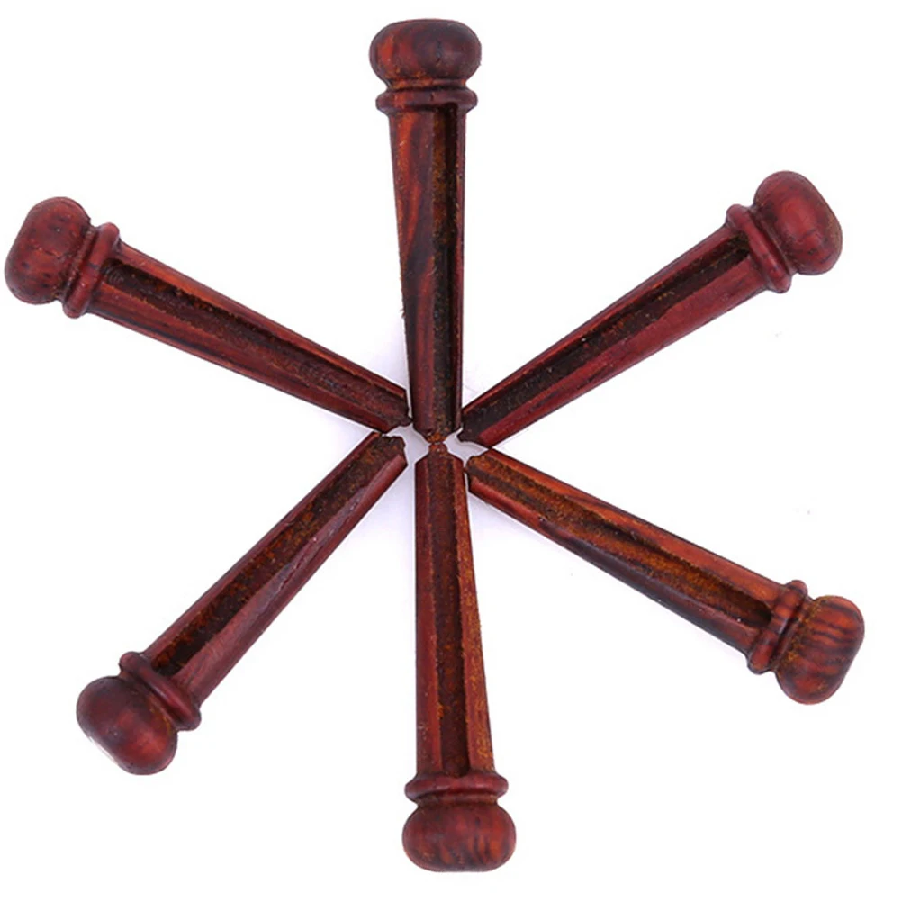 

7Pcs Guitar Bridge Pins Set Wood String Pegs Puller Tool Acoustic Vintage Replacement for Guitar String Pegs