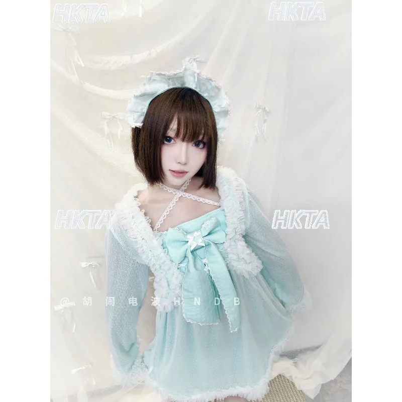 Japanese Sweet Butterfly Suspender Dress Cardigan 2026 Autumn New Original Subculture Y2k Jsk Bow Cute Lolita Dress and Top Sets