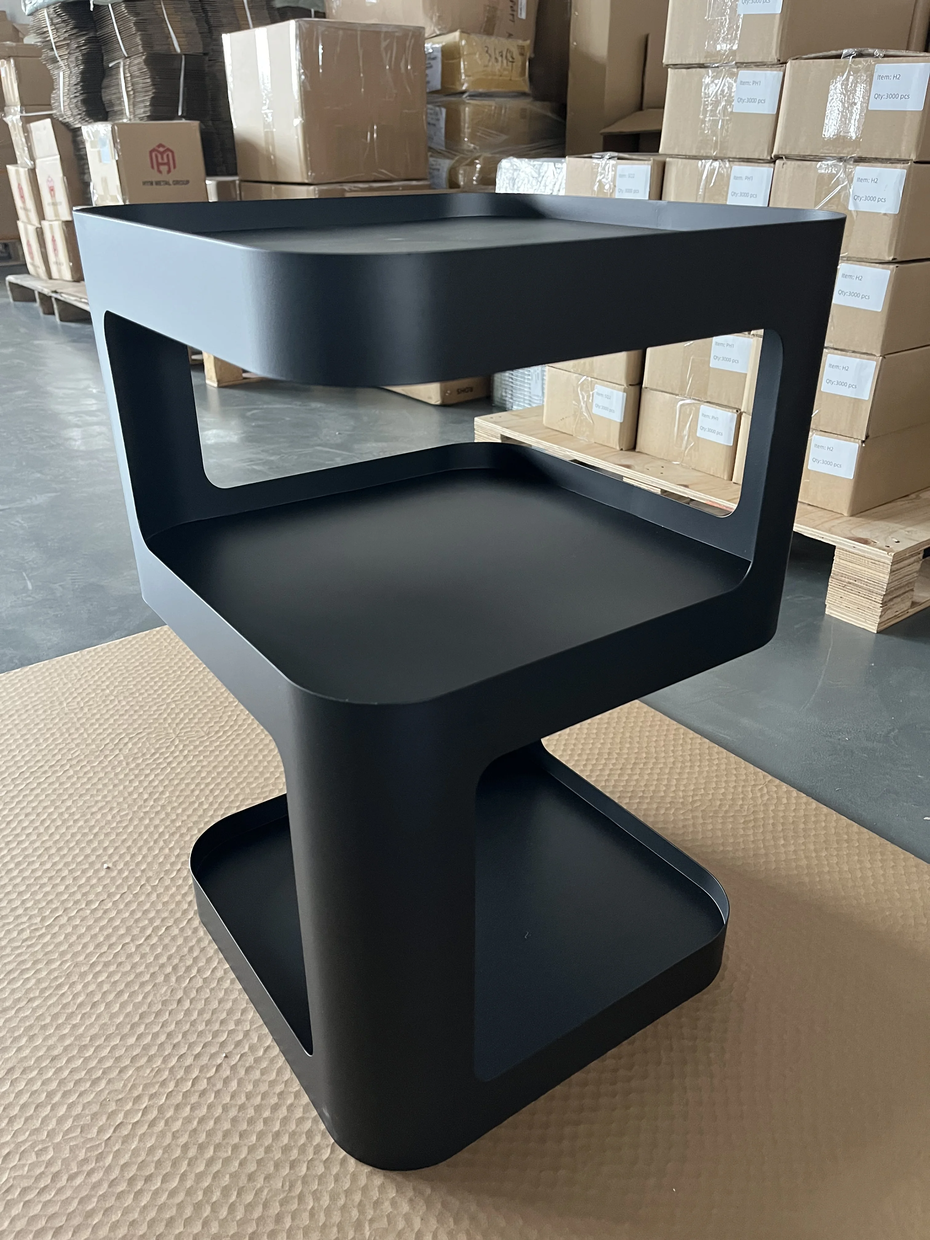 Moderne Designer-Wohnmöbel Wohnzimmer-Couchtisch mit Beistellschrank