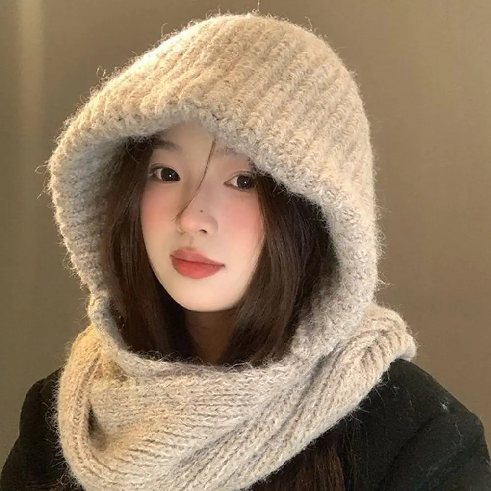 

Women's Winter Warm Ear Protection Cycling Balaclava Hat And Scarf In One Cycling Warmth Winter Cap Cold Protection Scarf