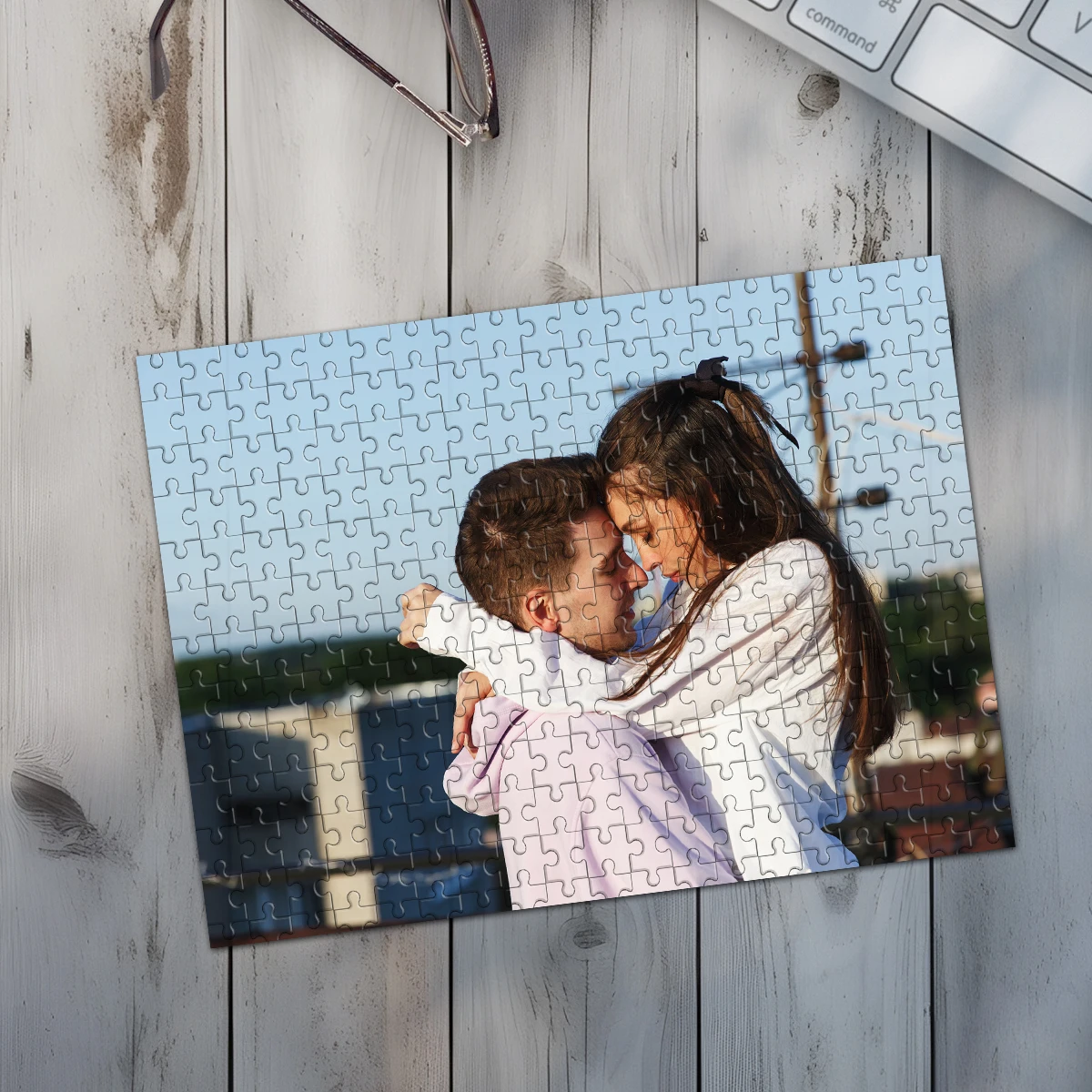 35/300/500/1000pcs Personalized Custom Photo Puzzle Couple photo DIY Toy Decoration Collectiable Gift Present Christmas