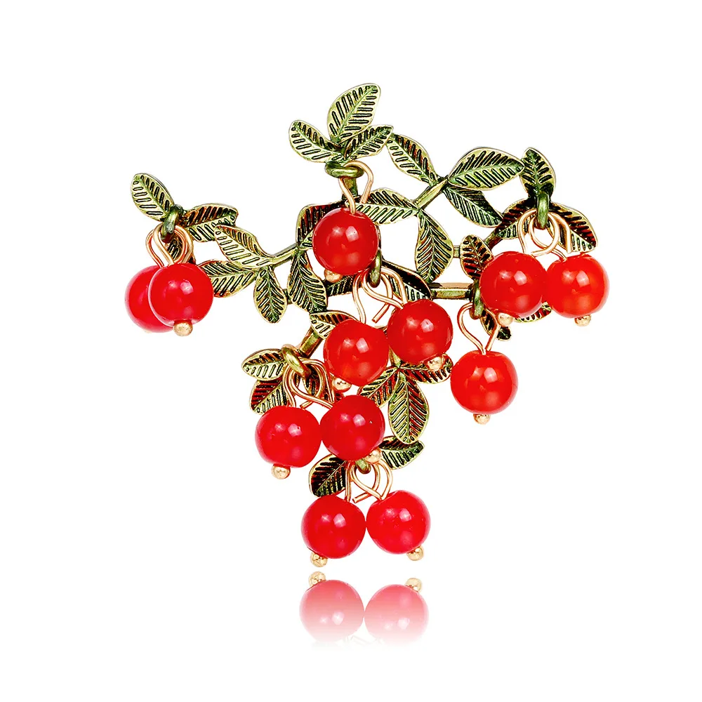 Vegetables fruits brooch, strawberries, pineapples, peppers, watermelons, grapes, pomegranates, persimmons, creative pin