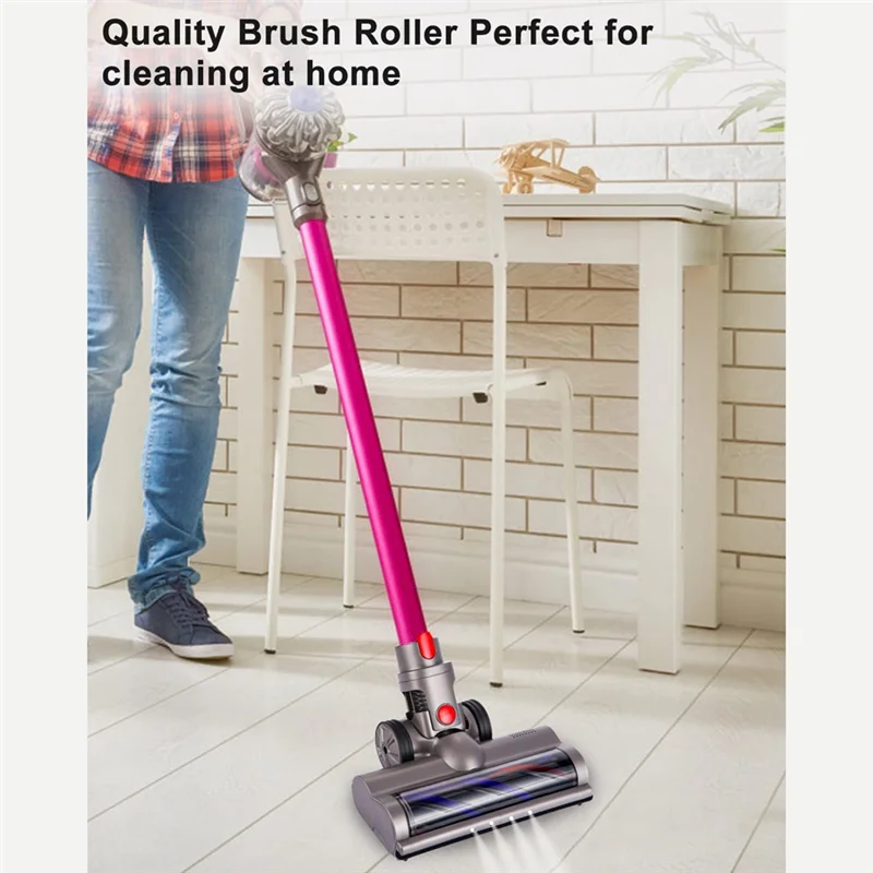 Электрическая моторизованная щетка Turbo для V8 V10 V11 V15, очиститель щеток со светодиодной подсветкой для ковровой плитки, твердого пола