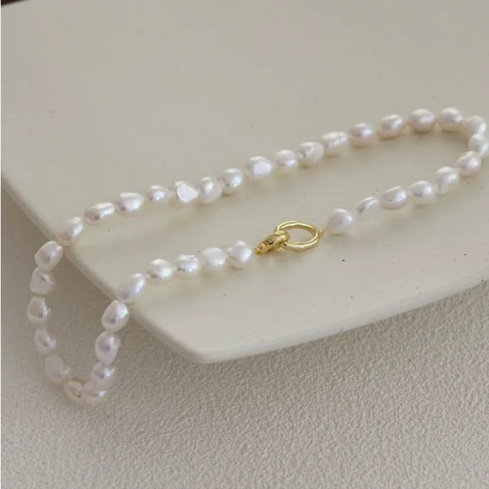 Hohe Qualität Trendy Große Barock Natürliche Süßwasser Perle 14K Gold Gefüllt Weibliche Kette Halskette Schmuck Frauen Weihnachten Geschenke – Detail 5