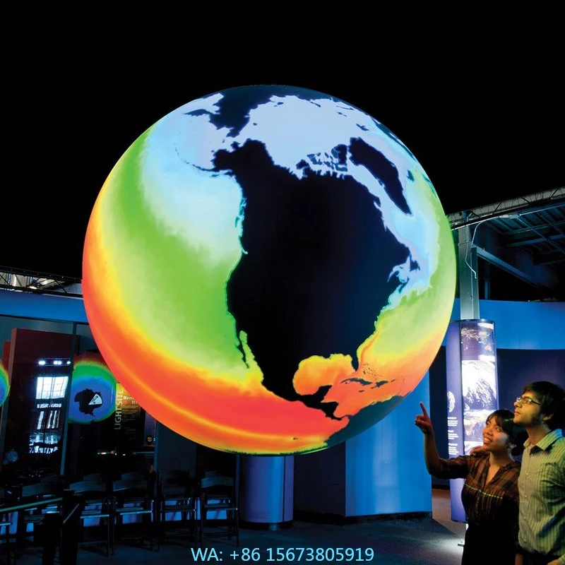 

P1.86 Sphere LED Display Screen Diameter 1m/1.2/1.5m/2m Earth Creative Spherical LED Video Globe IP65 Indoor