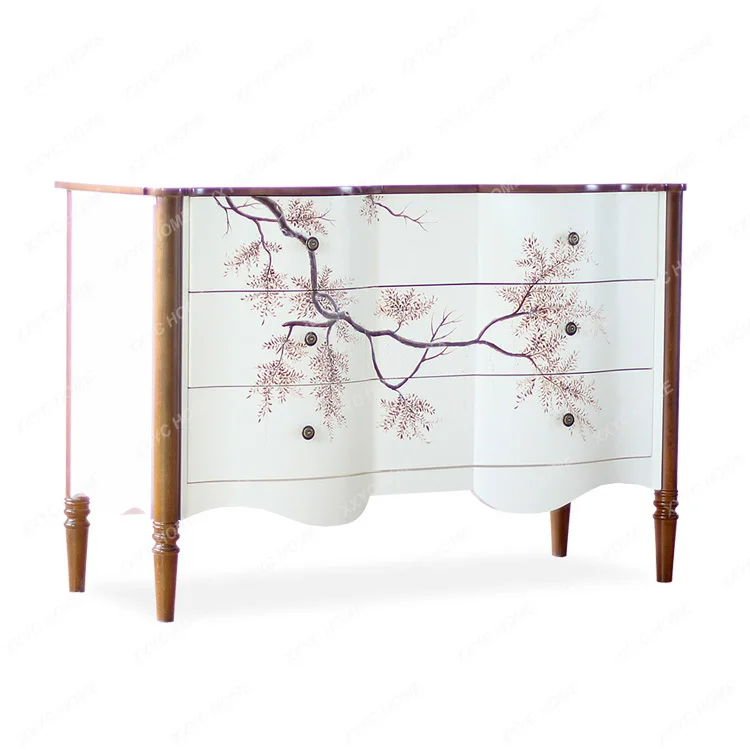 American and European Style Neoclassical Painted Entrance Cabinet